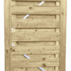 Vuren jumbodeur geschaafd met slotgat op stalen frame