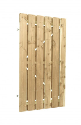 Vuren jumbodeur geschaafd met slotgat op stalen frame