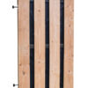 Douglas plankendeur zwarte binnenzijde op zwart frame 100x180cm