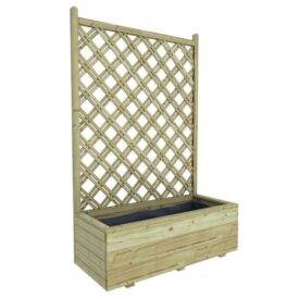 Bloembak met dubbele trellis