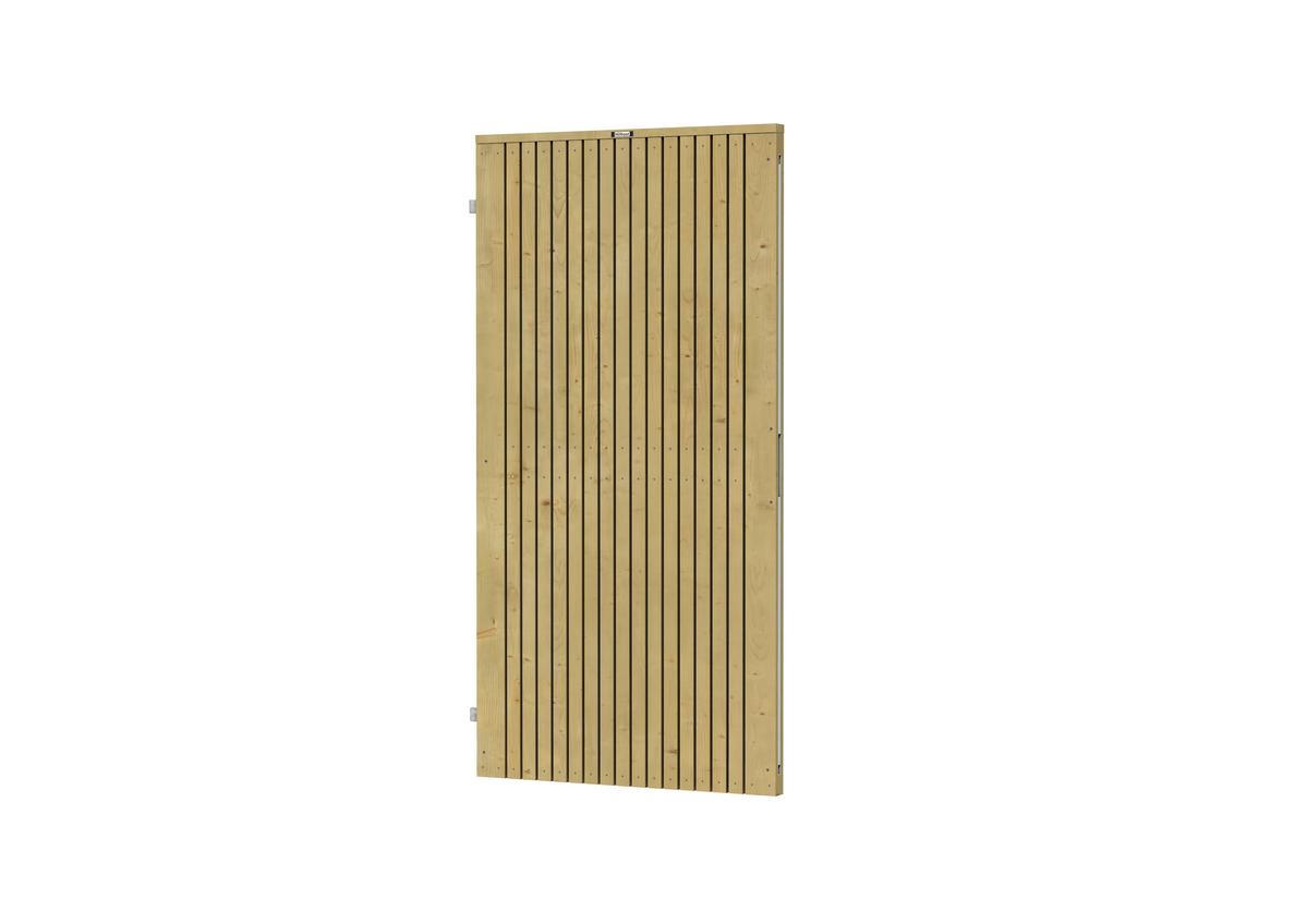 Vuren tuindeur Elan Excellent verticaal op stalen frame 99x190cm