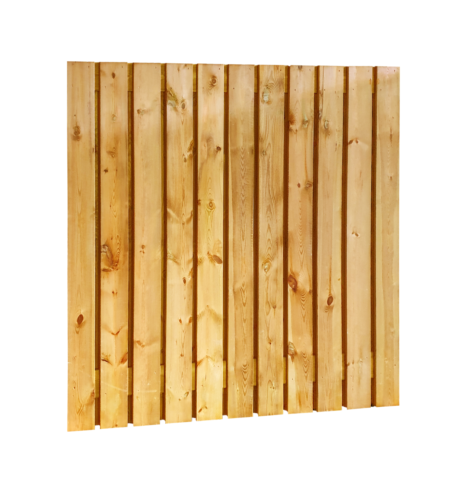 Grenen plankenscherm 23-planks 15 mm verticaal 180x180cm