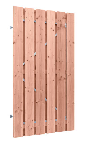 Douglas geschaafde plankendeur op stalen frame 100x195cm