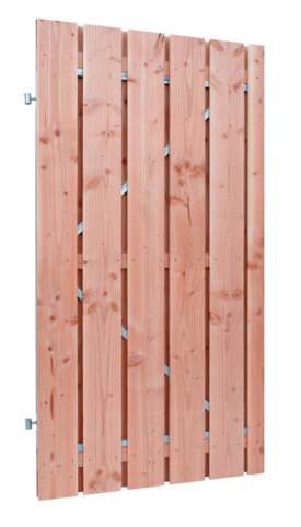 Douglas geschaafde plankendeur op stalen frame 100x195cm