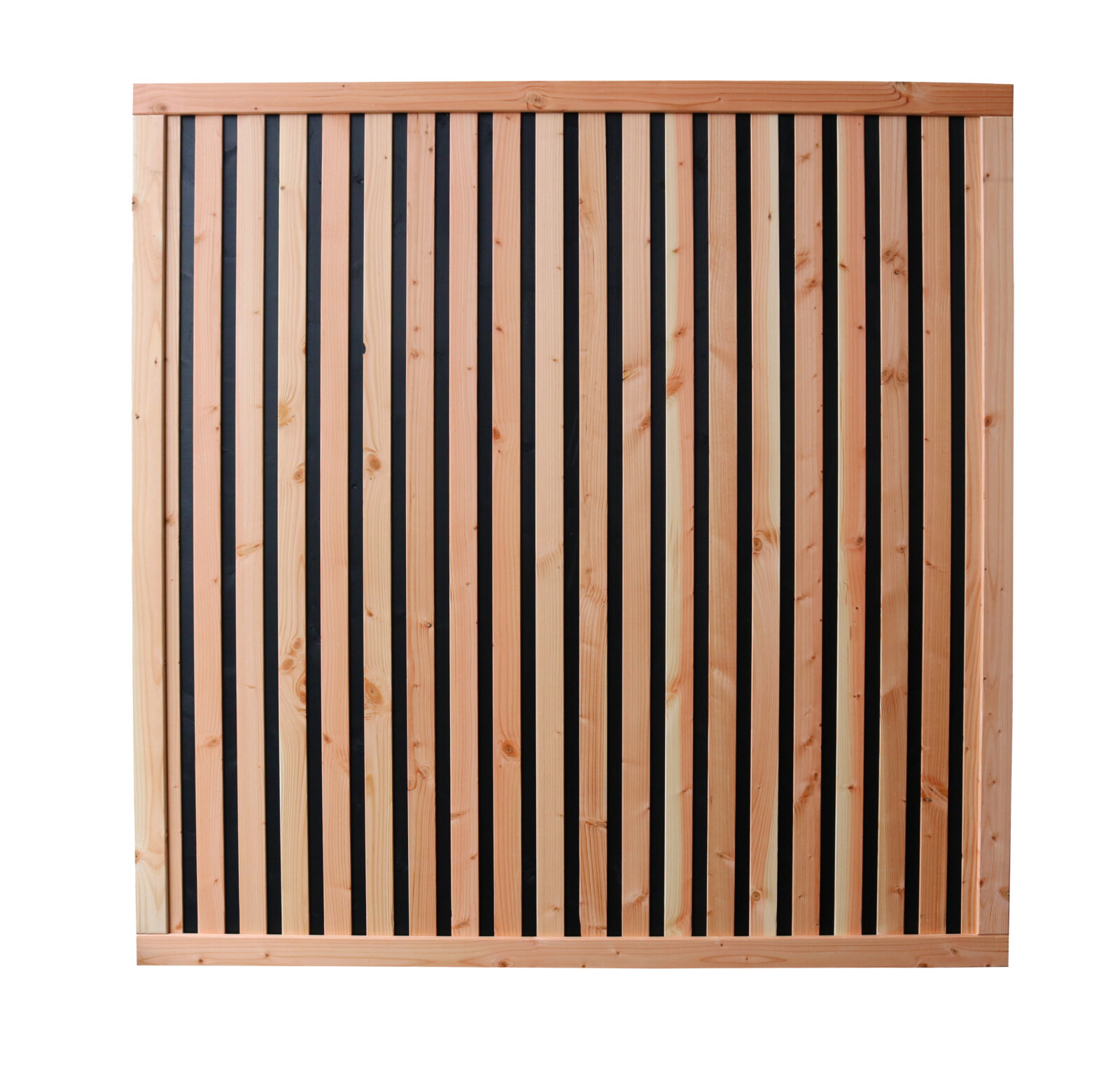 Douglas geschaafd rhombus plankenscherm zwarte binnenkant 180x180cm