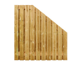 Grenen plankenscherm 21-planks 15 mm verticaal