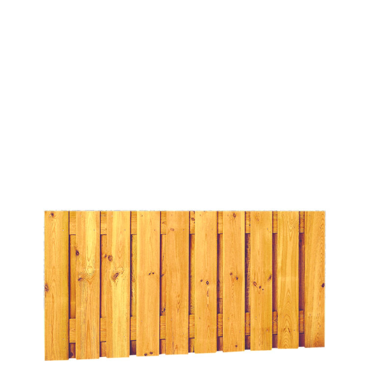 Grenen plankenscherm 21-planks 17 mm verticaal