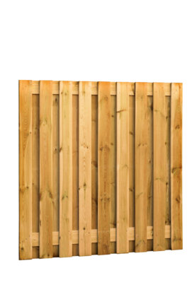 Grenen plankenscherm 19-planks 15 mm verticaal 180x180cm